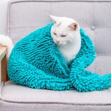Pet Supply Chenille Fabric Absorbency Pet Bathing Towel Pets Towel